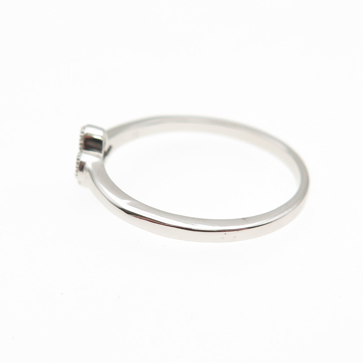 925 Sterling Silver Round-Cut C Z Flower Ring Size 6.25