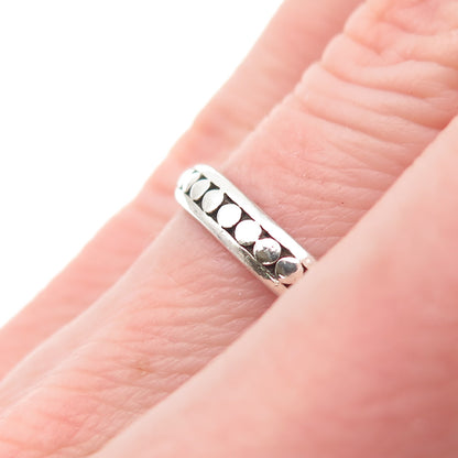 Sidney Evan 925 Sterling Silver Vintage Dotted All Around Band Ring Size 5.75