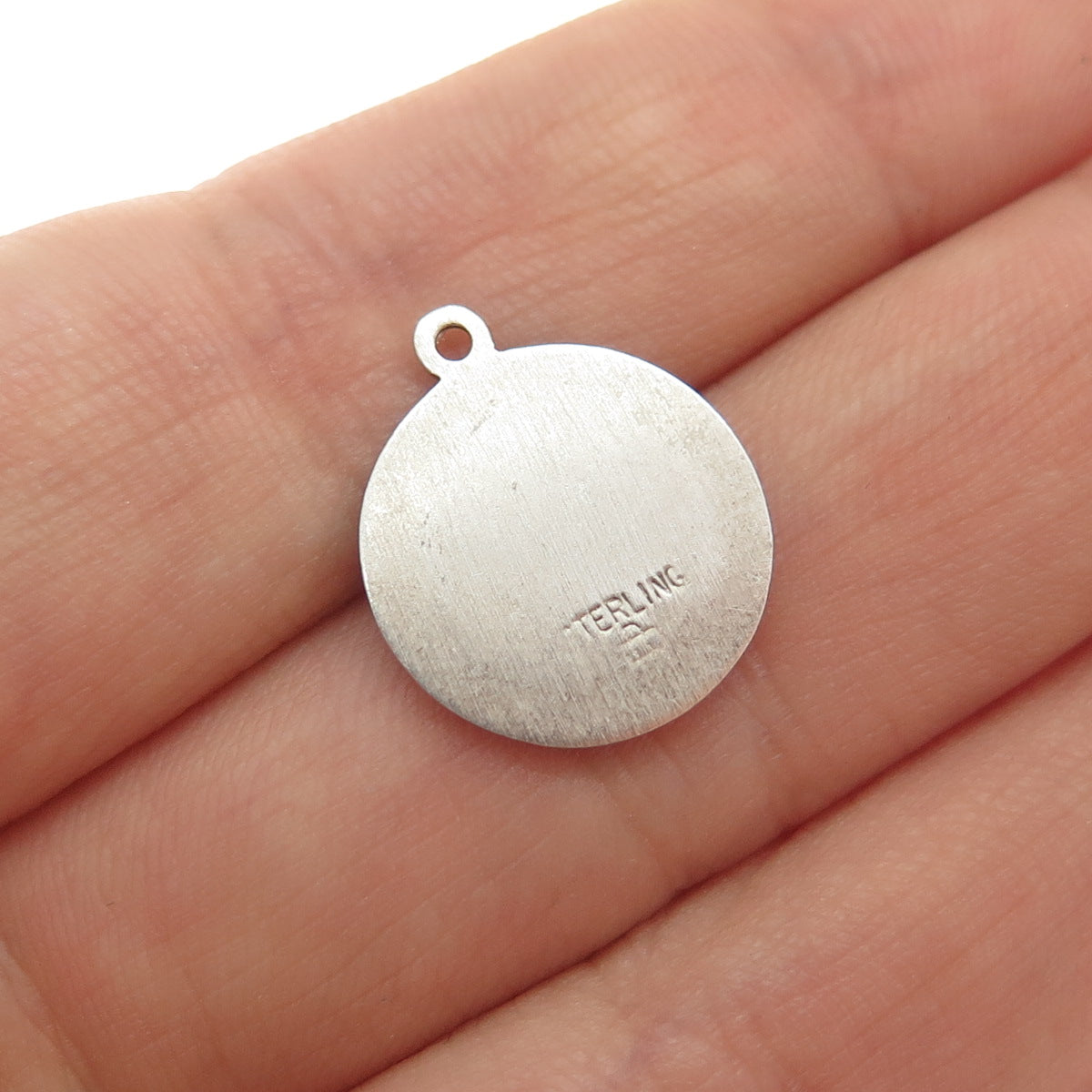 925 Sterling Silver Vintage Confirmation Cross Medal Minimalist Charm Pendant