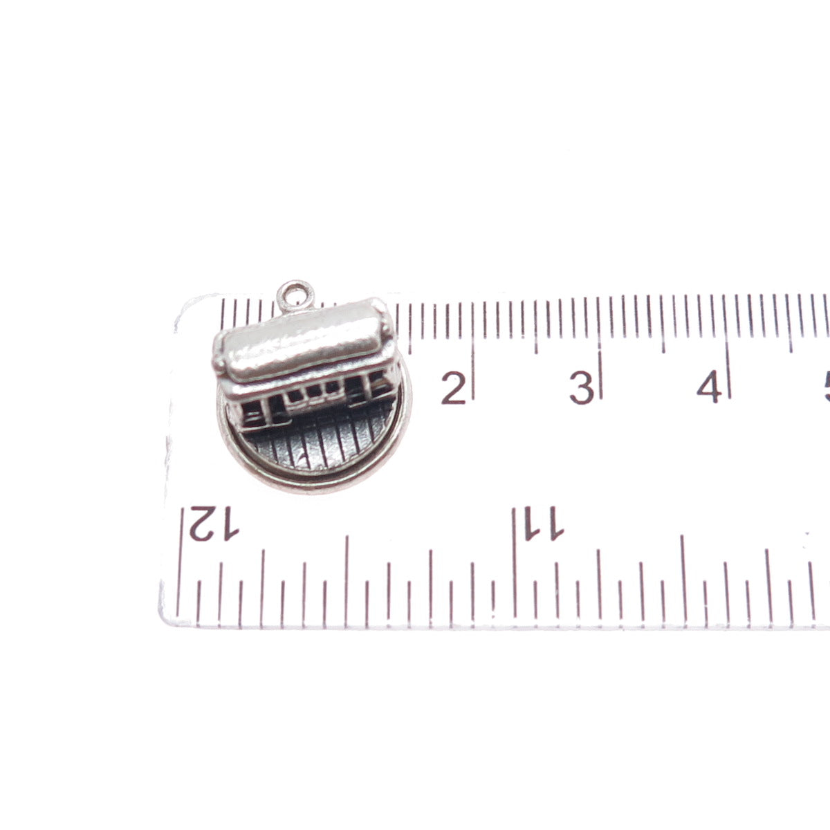 Bell Trading Post 925 Sterling Silver Vintage Cable Car Mini 3D Charm Pendant
