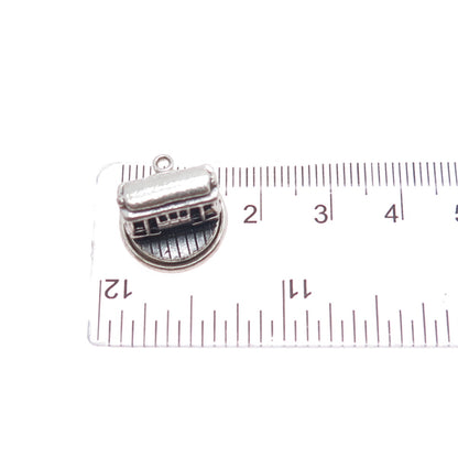 Bell Trading Post 925 Sterling Silver Vintage Cable Car Mini 3D Charm Pendant