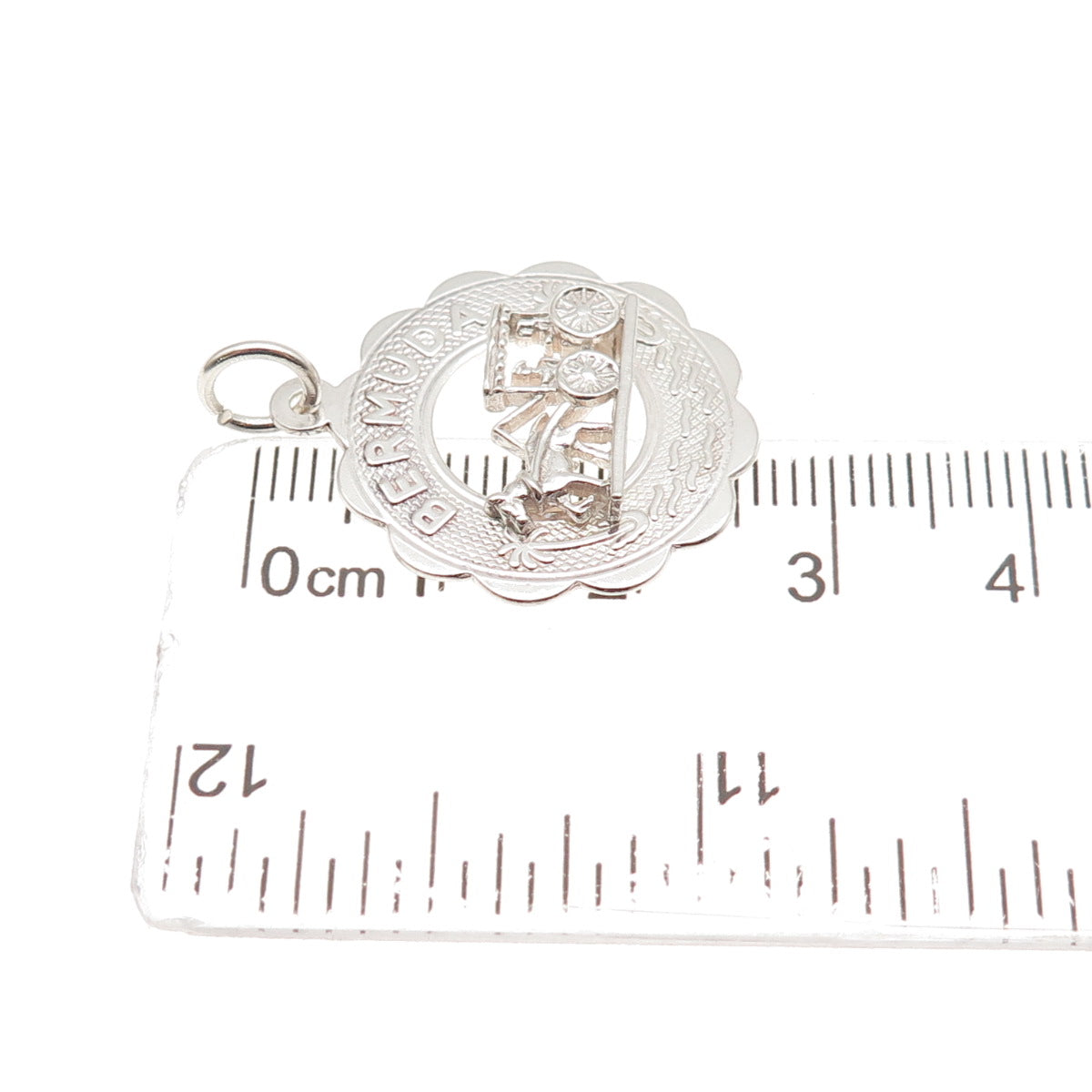 925 Sterling Silver Vintage Bermuda Carriage Charm Pendant