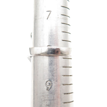 Chapal Zenray 925 Sterling Silver Vintage Modernist Wing Oxidized Ring Size 8.25