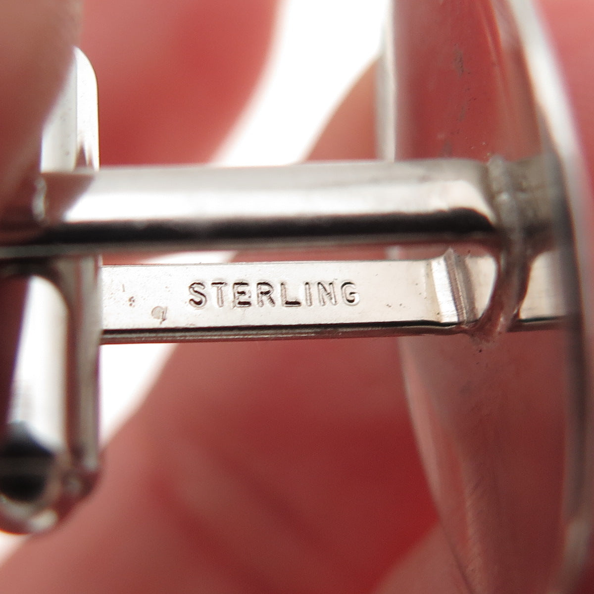 JML Diplomat 925 Sterling Silver Vintage Engraved Oval Cufflinks