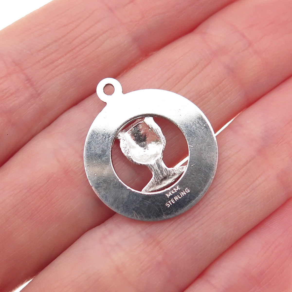 M&M Mark Mercy 925 Sterling Silver Vintage Confirmation Charm Pendant