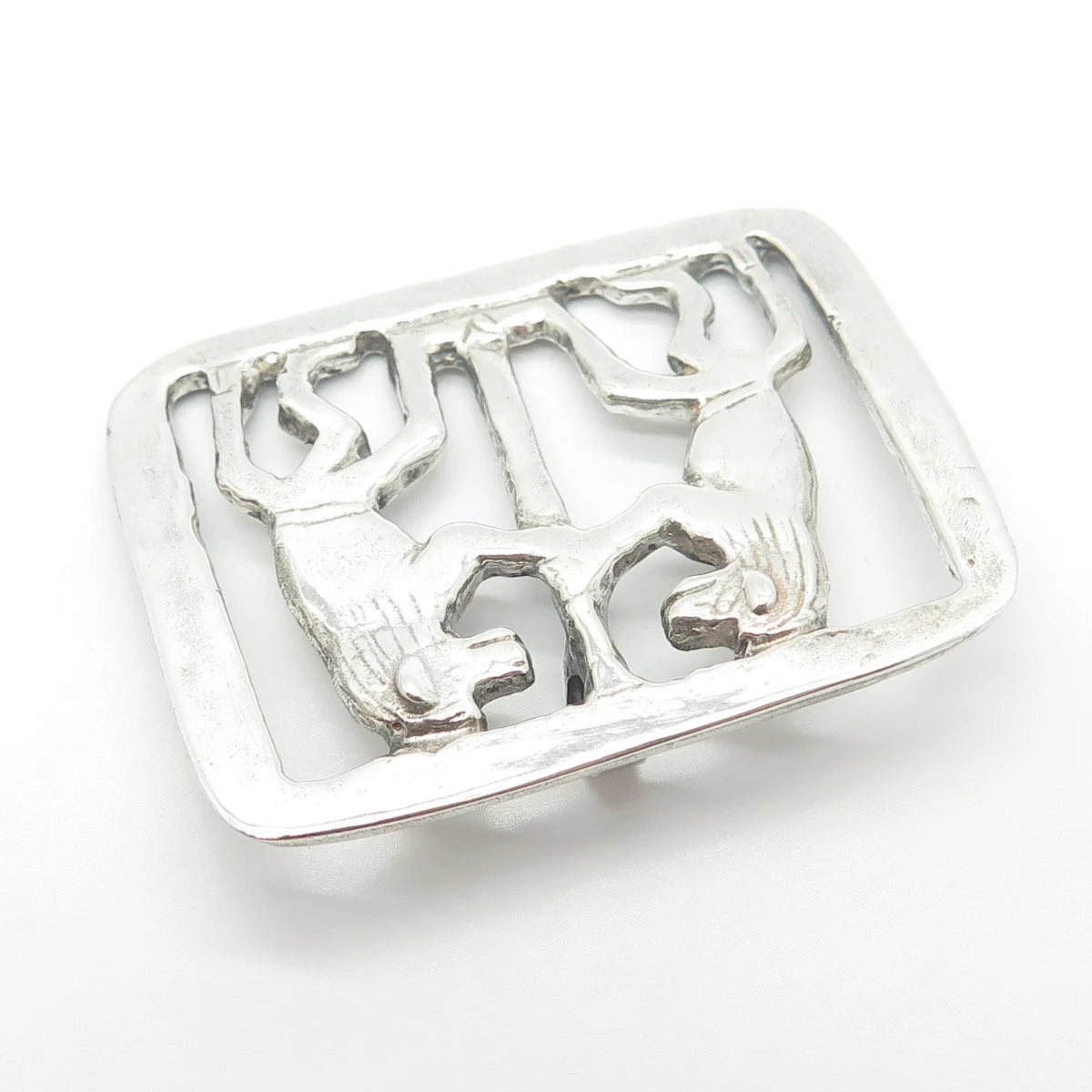 925 Sterling Silver Vintage Lion Large Slide Pendant