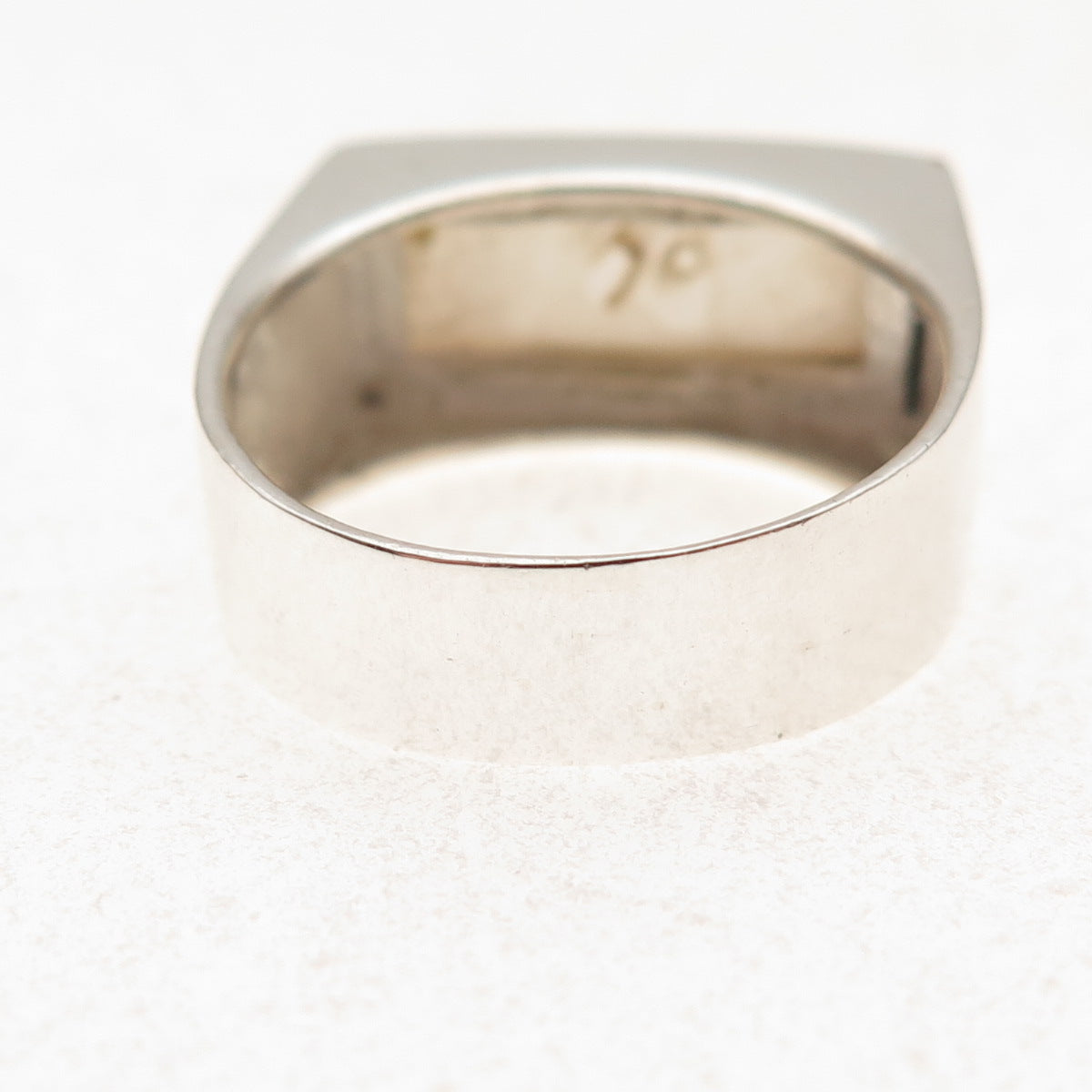 925 Sterling Silver Vintage Real MOP Modernist Ring Size 10.25