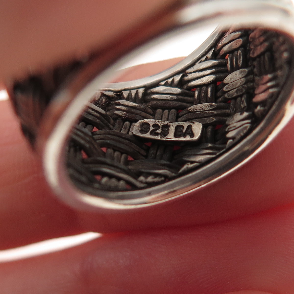 Suarti Bali 925 Sterling Silver Vintage Woven Oxidized Ring Size 7.25