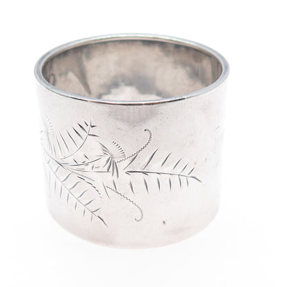 GORHAM 925 Sterling Silver Antique Victorian Engraved Napkin Ring Holder #880