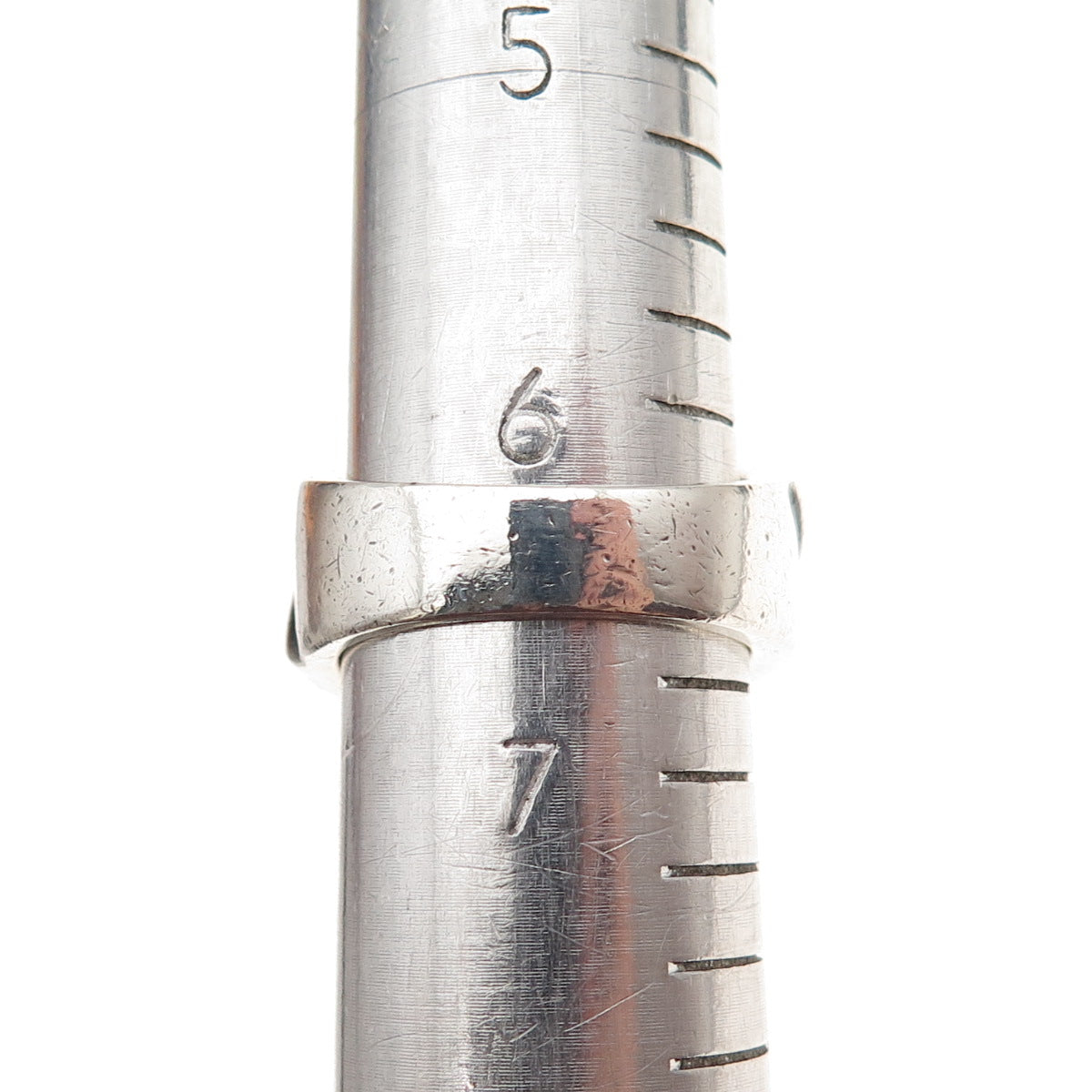 925 Sterling Silver Vintage Lab-Created Multi-Sapphire Modernist Ring Size 6.5