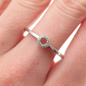 925 Sterling Silver Round-Cut C Z Circle of Life Ring Size 9.25