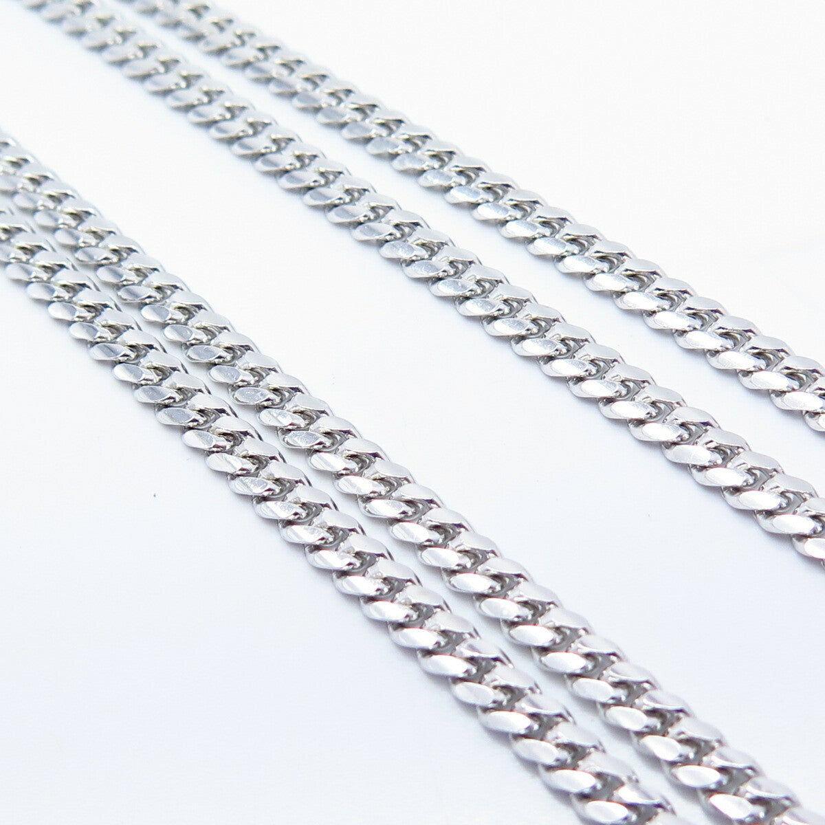 925 Sterling Silver Italy Cuban Chain Necklace 22"