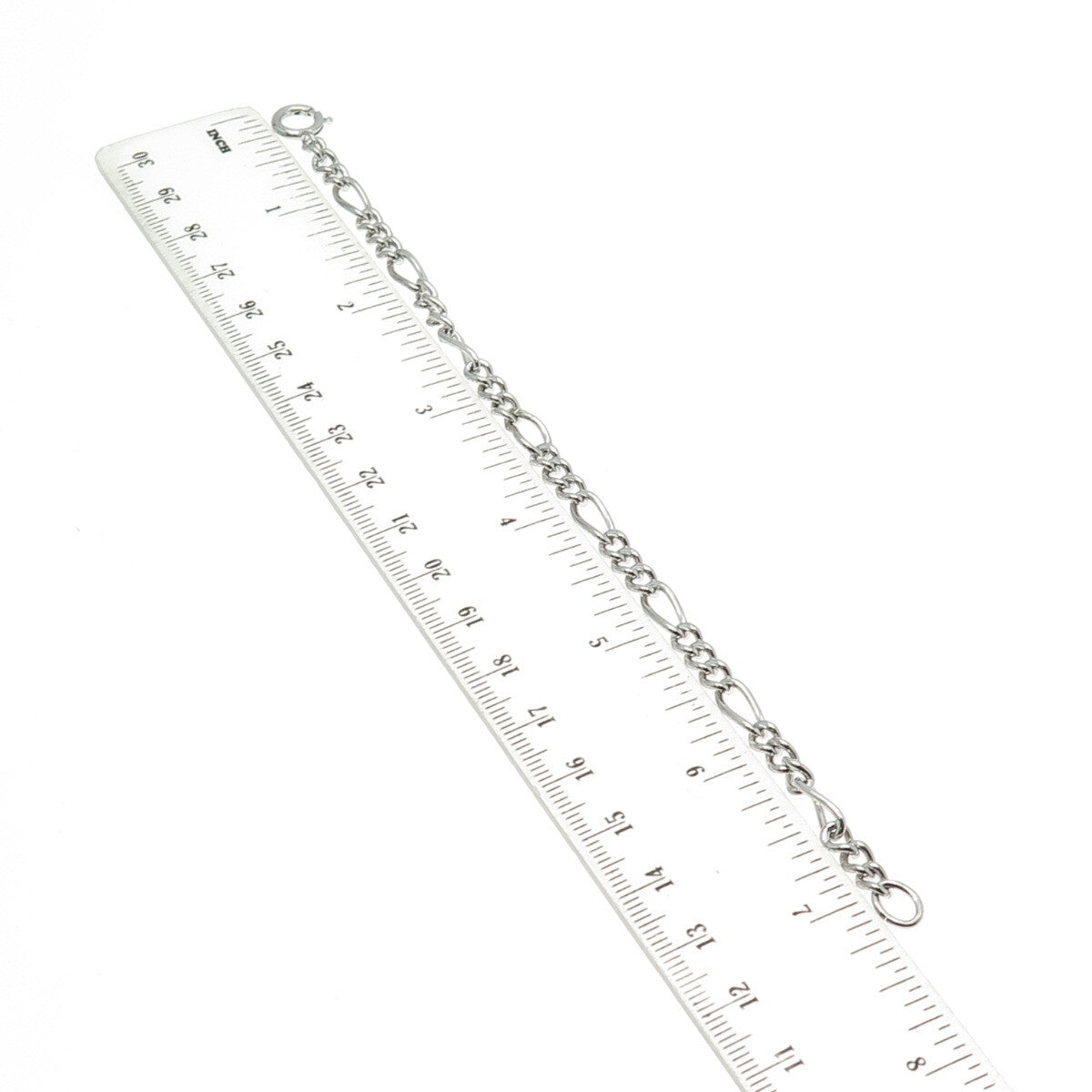 ATLAS 925 Sterling Silver Vintage Figaro Link Bracelet 7"