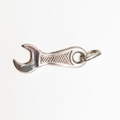 925 Sterling Silver Vintage Wrench Charm Pendant