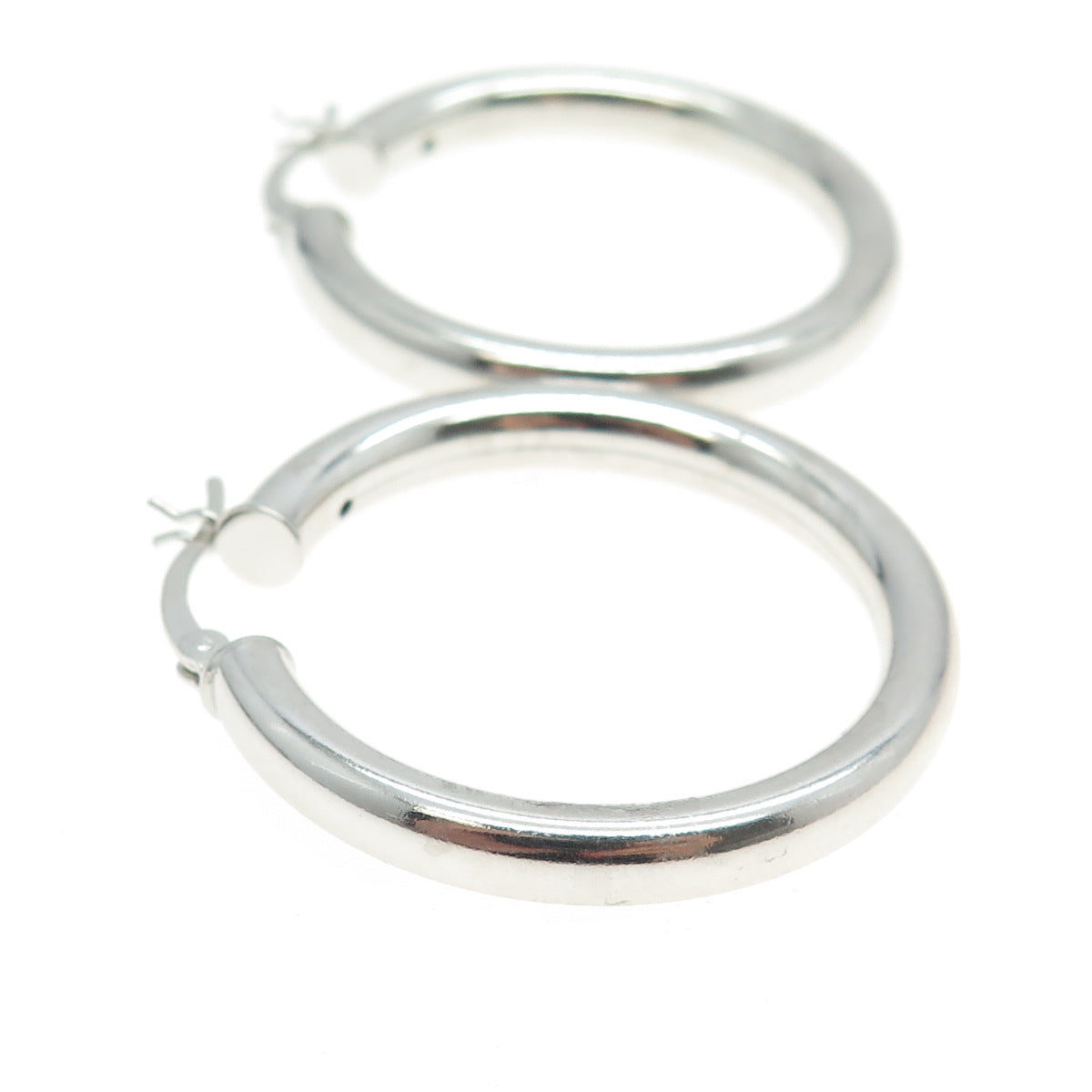 925 Sterling Silver Tube Hoop Earrings