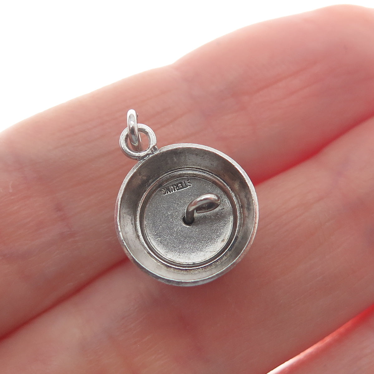 925 Sterling Silver Antique Enamel Happy Birthday To You Cake Minimalist Pendant