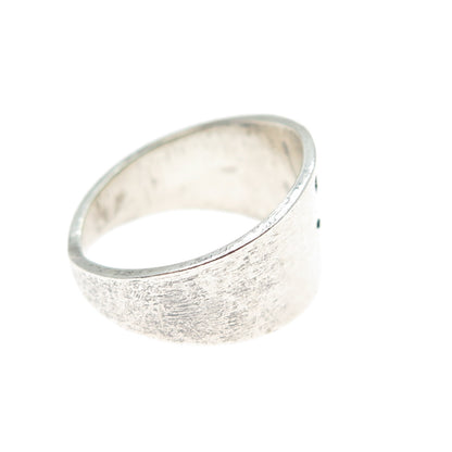 925 Sterling Silver Vintage Ethnic Deer Oxidized Ring Size 7