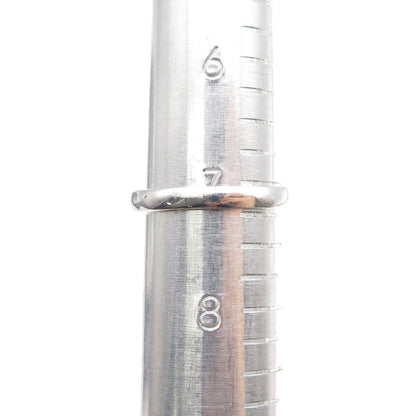 925 Sterling Silver Real Round-Cut Black Spinel Modernist Flower Ring Size 7.25