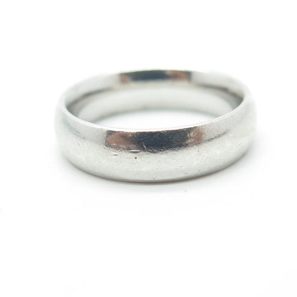 925 Sterling Silver Classic Wedding Band Ring Size 6