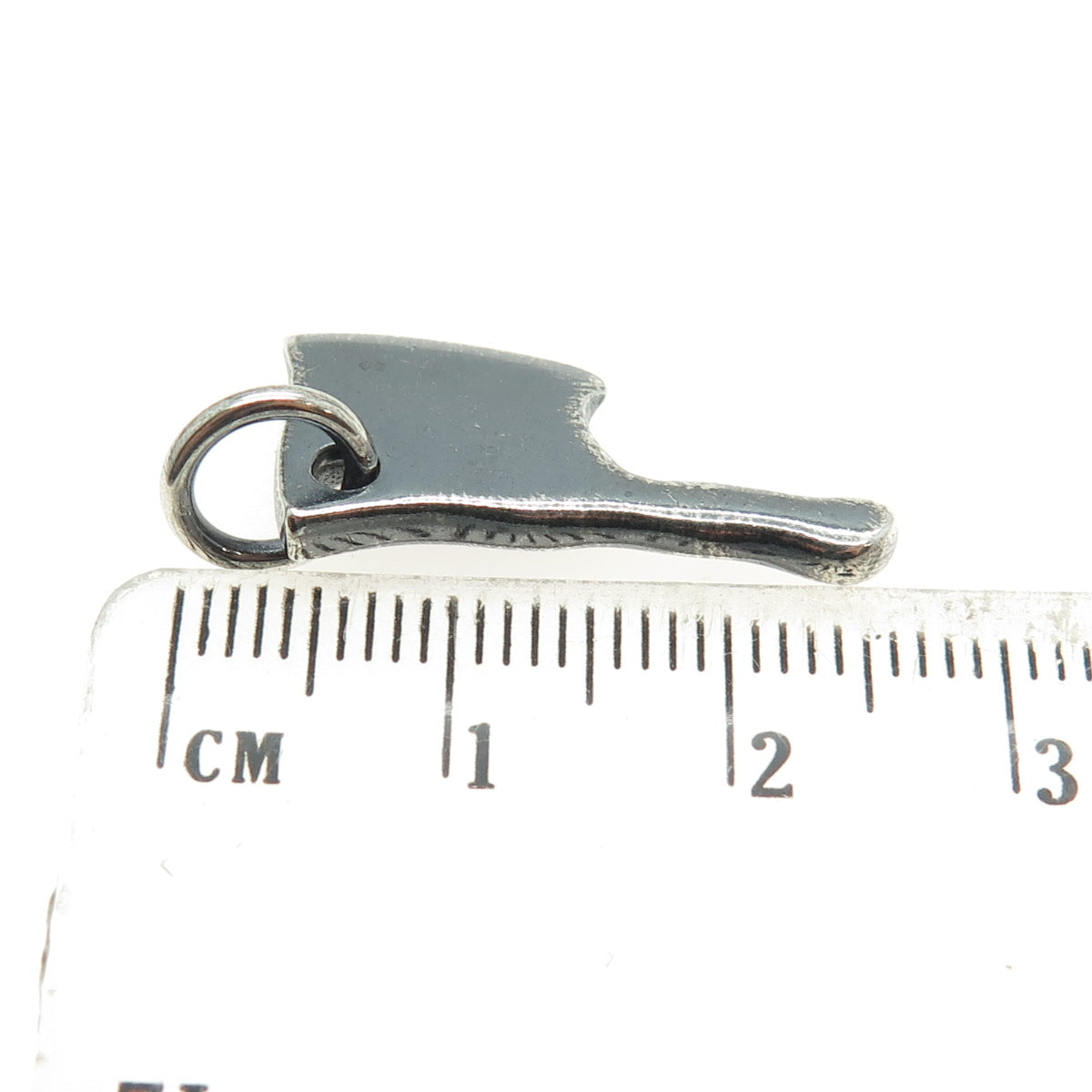 925 Sterling Silver Vintage CLRD Butcher Knife Oxidized Charm Pendant