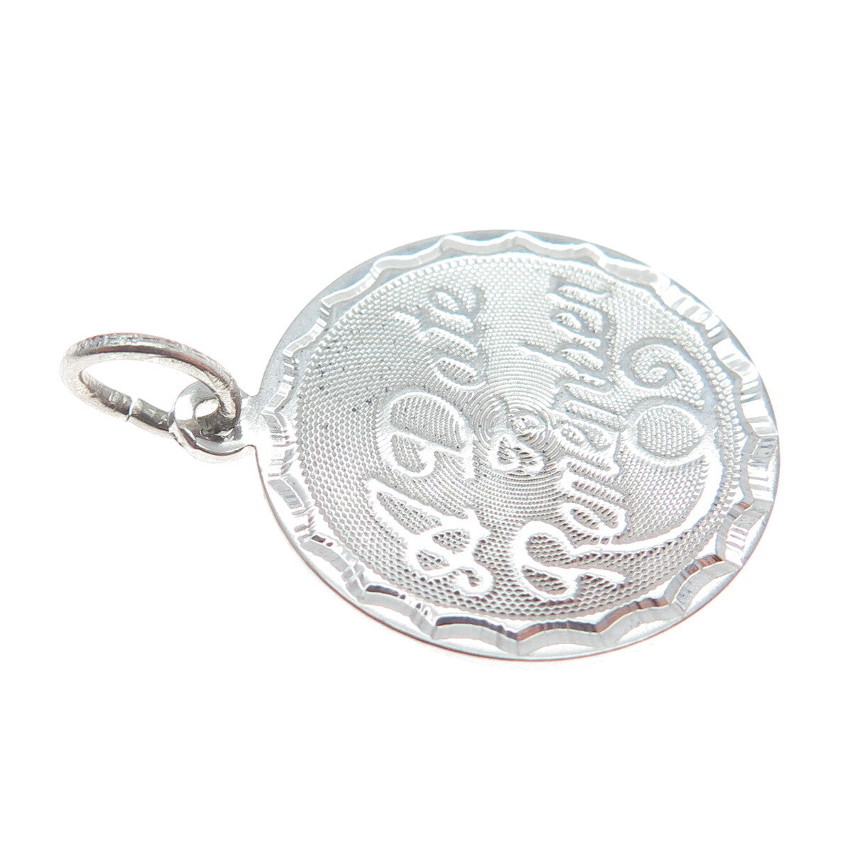 925 Sterling Silver Vintage "A Date To Remember" Charm Pendant
