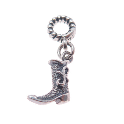 RL RICHLINE 925 Sterling Silver Italy Cowboy Boot Dangle Slide Charm