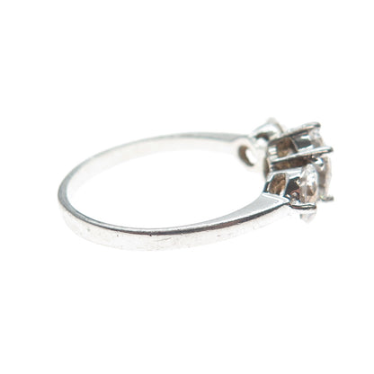 925 Sterling Silver Round-Cut C Z Engagement Ring Size 9.25
