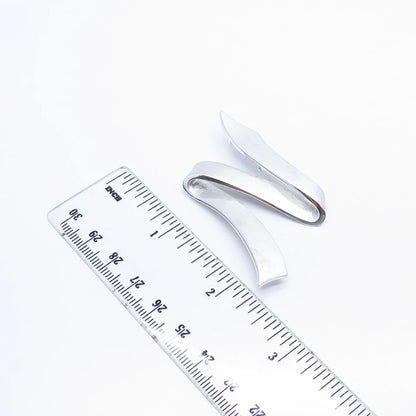 925 Sterling Silver Vintage Ribbon Slide Pendant