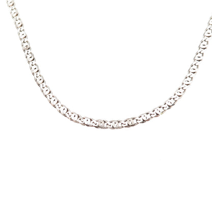 925 Sterling Silver Vintage Italy Anchor Mariner Chain Necklace 18"