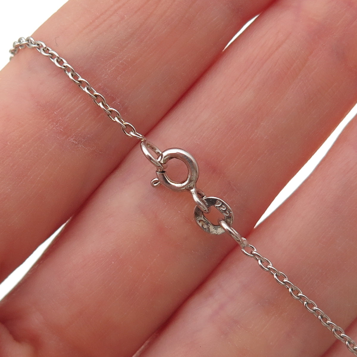 Chuck Clemency 925 Sterling Silver Real Tanzanite Cable Chain Necklace 18"