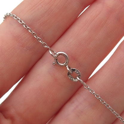 Chuck Clemency 925 Sterling Silver Real Tanzanite Cable Chain Necklace 18"