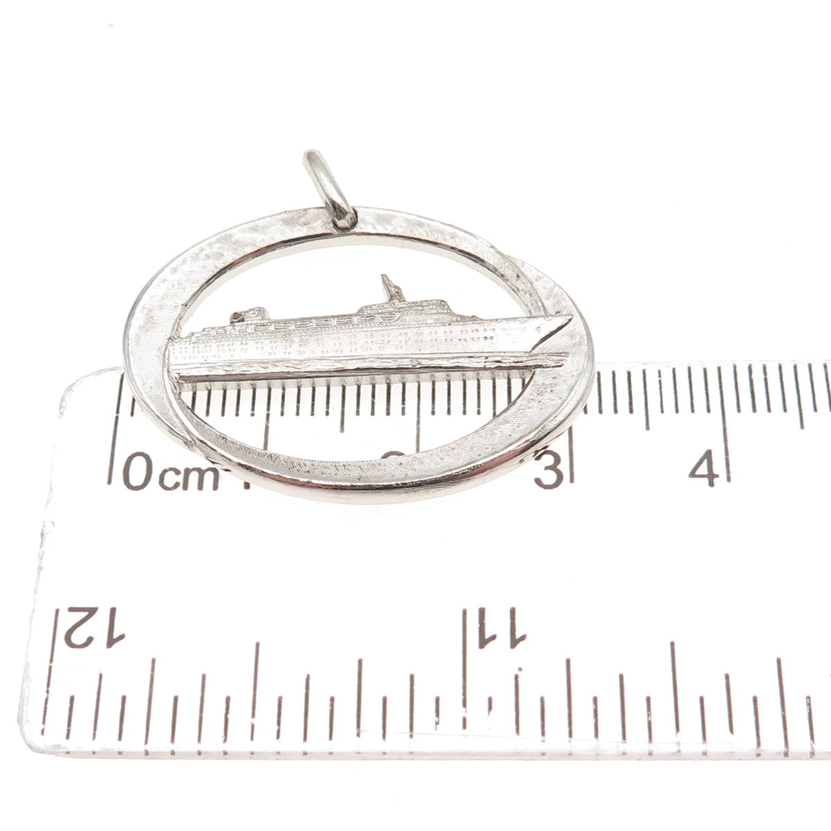 925 Sterling Silver Vintage S.S. Oceanic Cruise Ship Charm Pendant