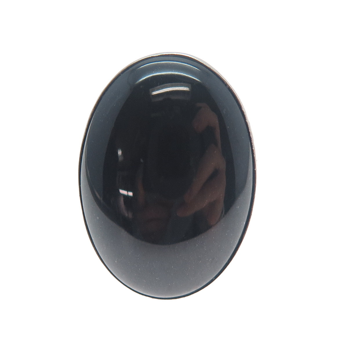 FD FELICIA DESIGN 925 Sterling Silver Vintage Real Black Onyx Dome Ring Size 5.5