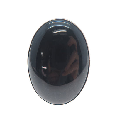 FD FELICIA DESIGN 925 Sterling Silver Vintage Real Black Onyx Dome Ring Size 5.5