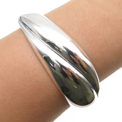 KABANA 925 Sterling Silver Vintage Modernist Oxidized Adjustable Bracelet 7"