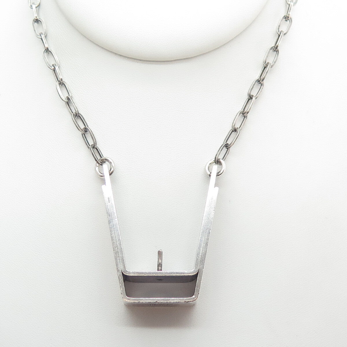 ERLING CHRISTOFFERSEN 925S Sterling Silver Vintage Norway Necklace 30" (missing)