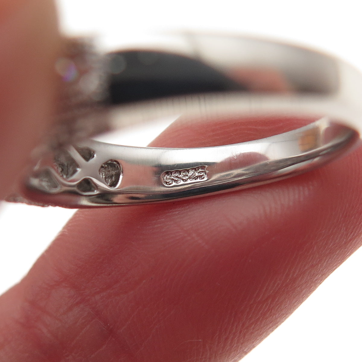 925 Sterling Silver Round-Cut C Z Ring Size 7