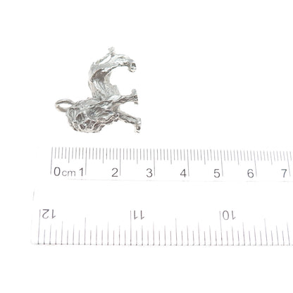 925 Sterling Silver Vintage Lion Charm Pendant