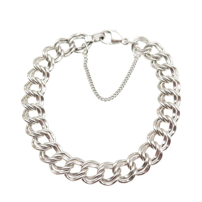 James Avery 925 Sterling Silver Vintage Double Bismark Link Bracelet 7.25"