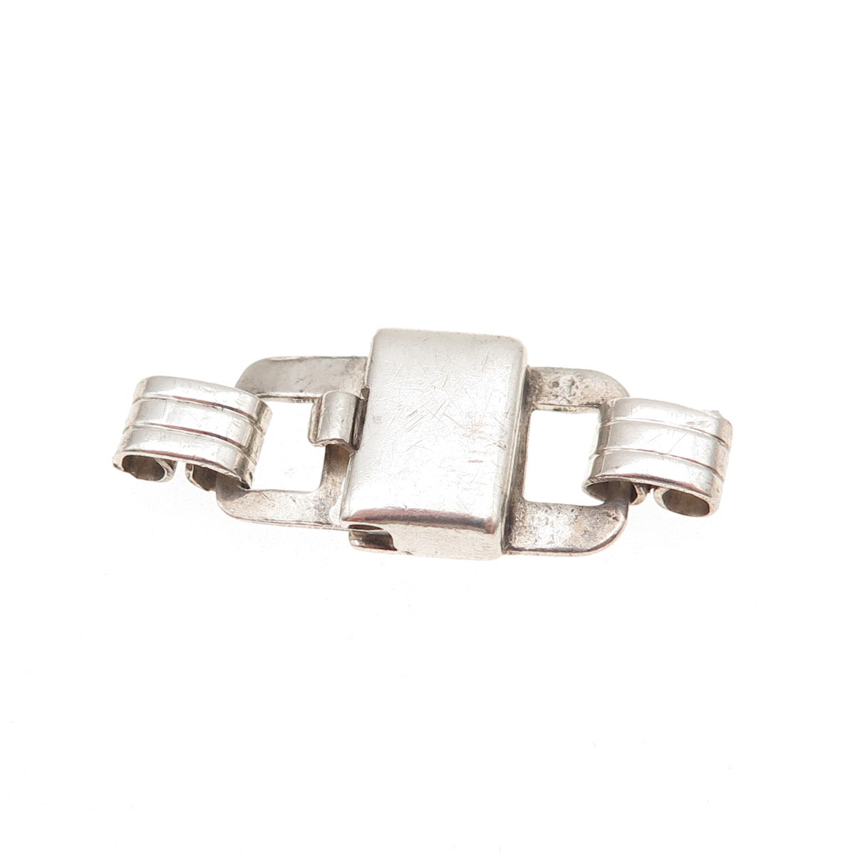 925 Sterling Silver Vintage Bracelet / Necklace Box Lock Clasp