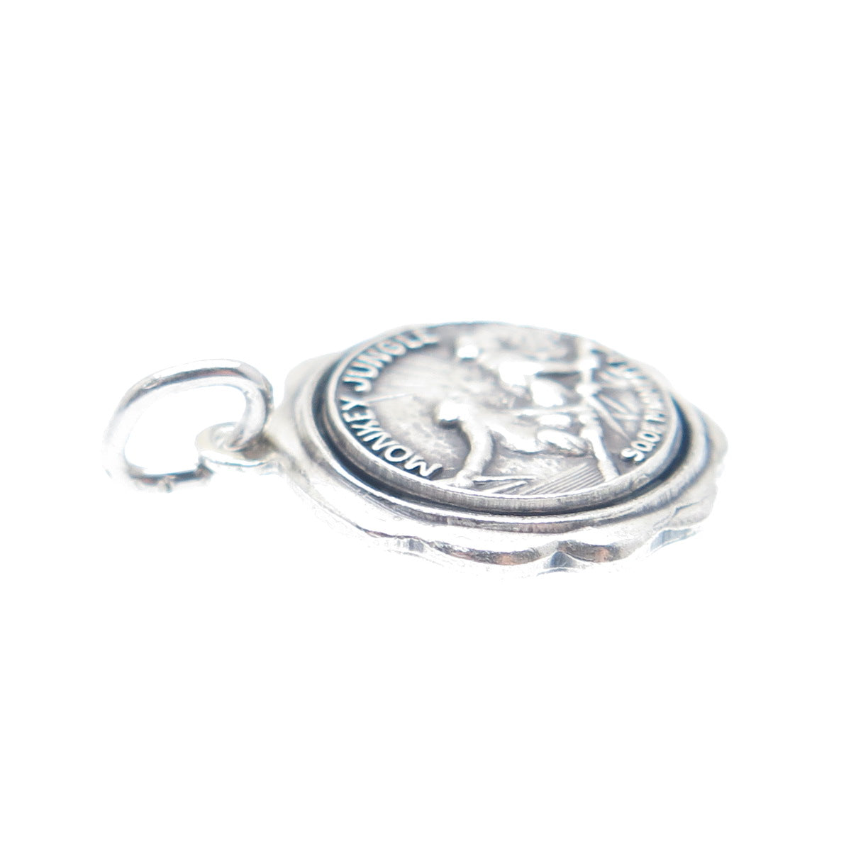 925 Sterling Silver Vintage Monkey Jungle Miami FL Minimalist Charm Pendant