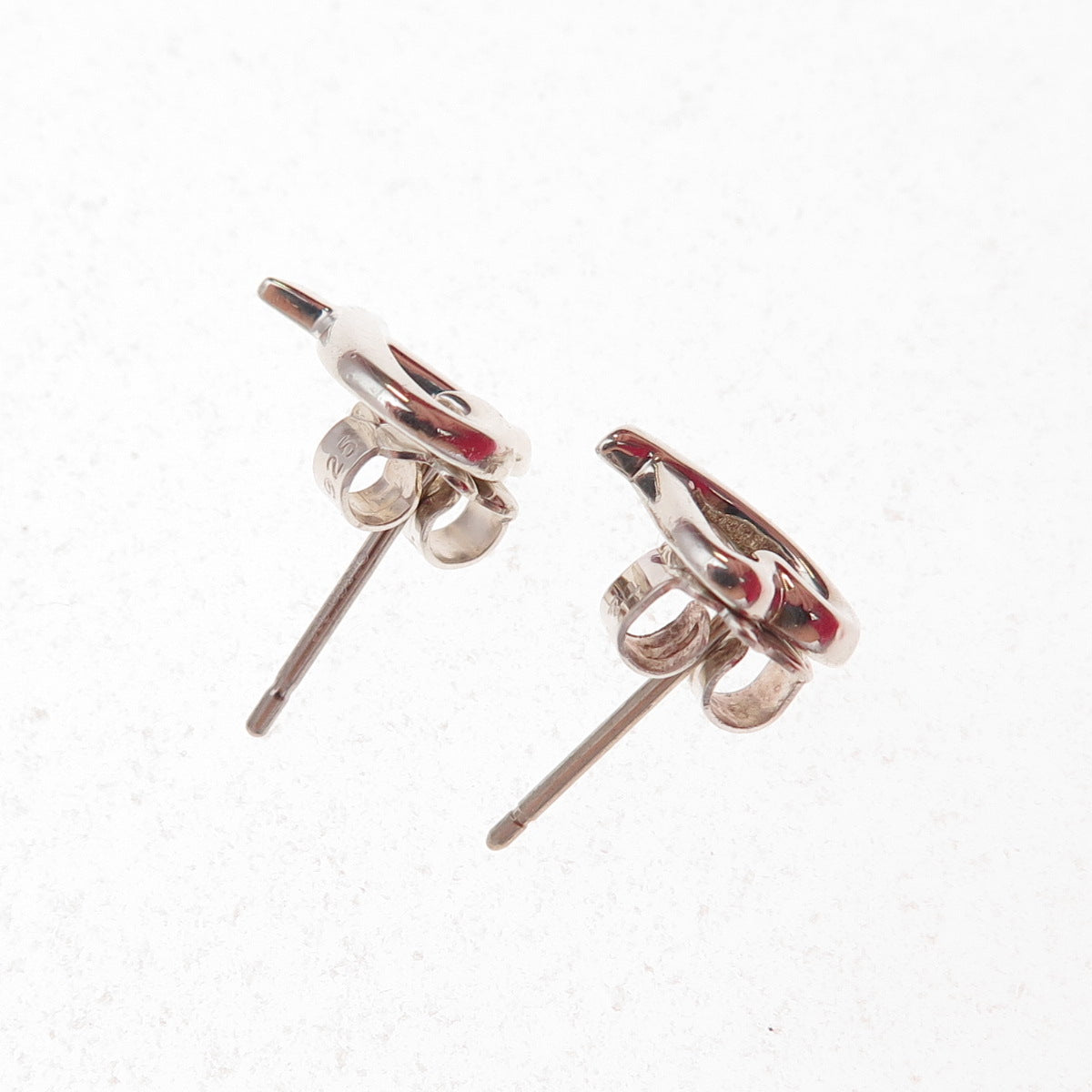 Tiffany & Co. Paloma Picasso 925 Sterling Silver Vintage Loving Heart Earrings