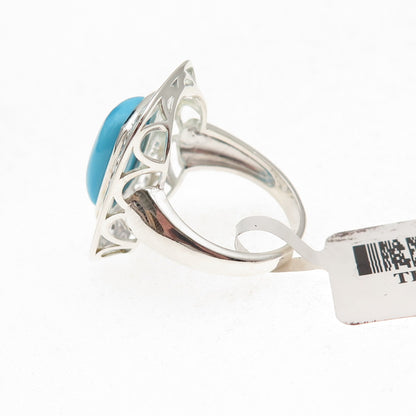 Tehya Oyama 925 Sterling Silver Real Sleeping Beauty Turquoise Ring Size 8