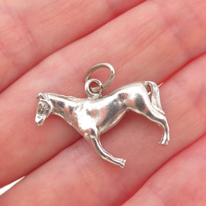 Beau 925 Sterling Silver Vintage Horse Mini Charm Pendant