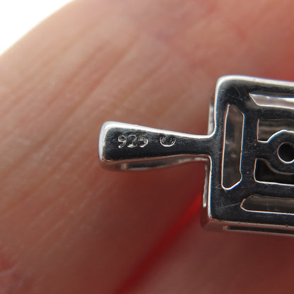 925 Sterling Silver Real Black Spinel Gemstone Minimalist Pendant