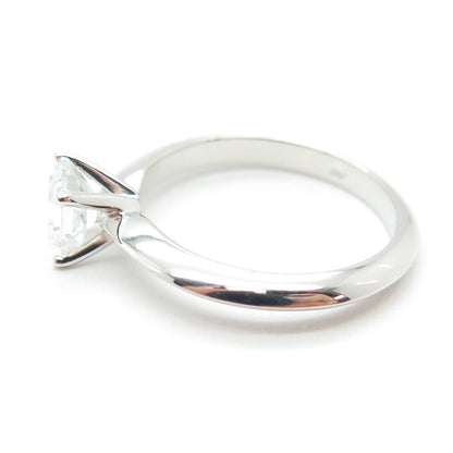 JD by Jewellery Design Sterling Silver Asscher-Cut C Z Engagement Ring Size 7