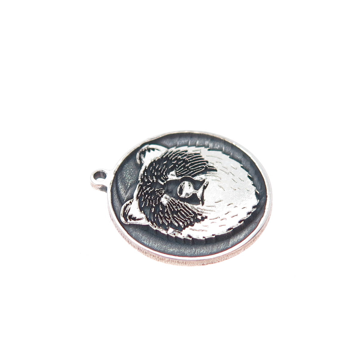 925 Sterling Silver Vintage Bear Oxidized Minimalist Charm Pendant