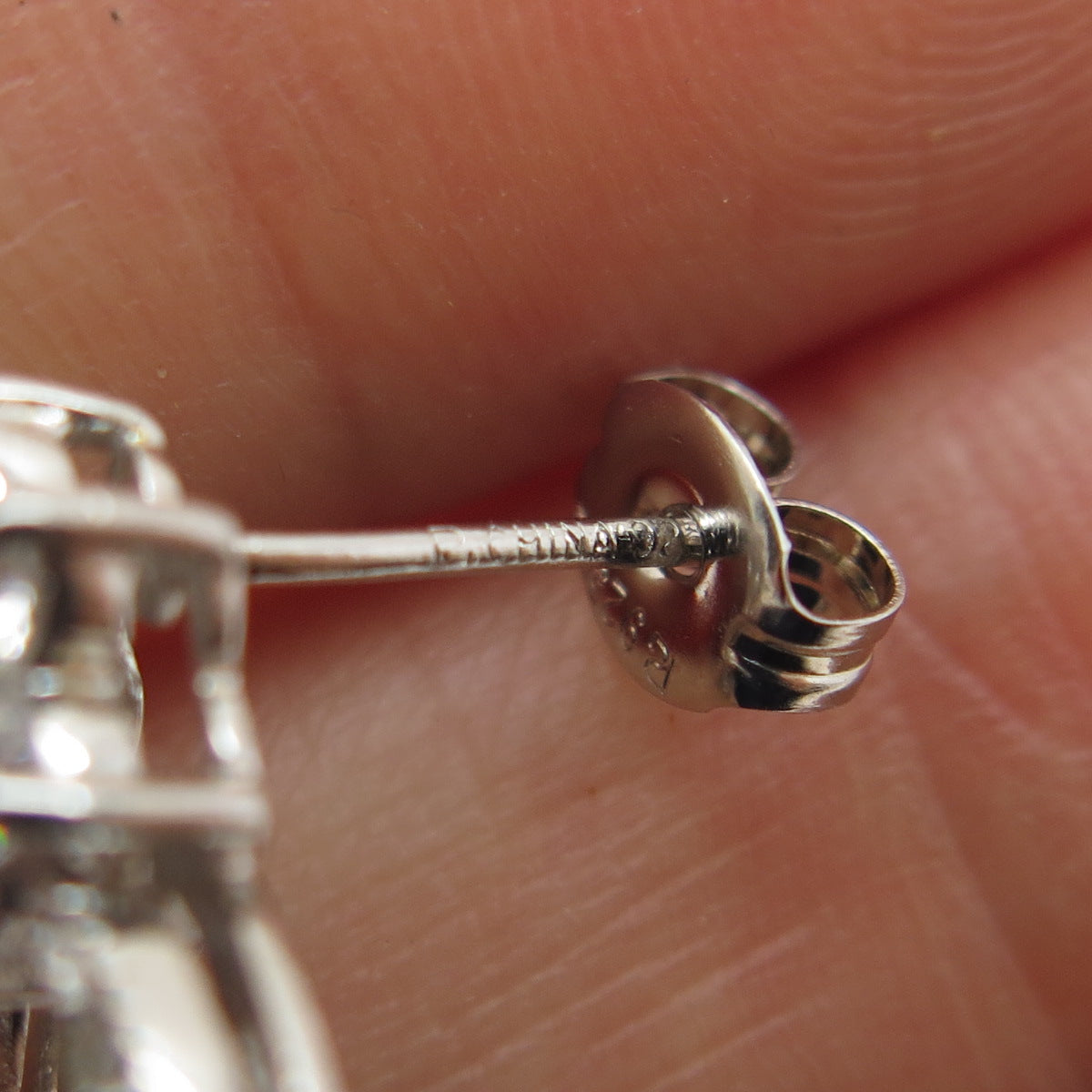 ROSS SIMONS 925 Sterling Silver Round-Cut C Z Floral Stud Earrings