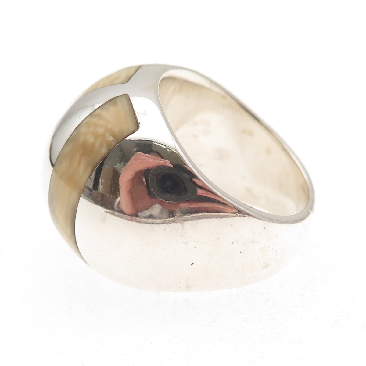 Joachim S'Paliu 925 Sterling Silver Vintage Spain Modernist Dome Ring Size 7
