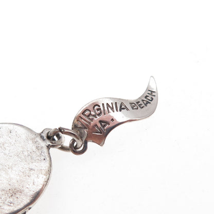 Pacific Jewelry 925 Sterling Silver Vintage Naval Officer's Cap Charm Pendant